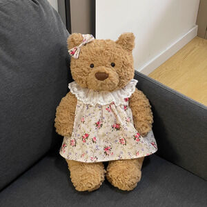 Bartholomew bear cute custom clothes outfits - Rose floral dress (Huge)
